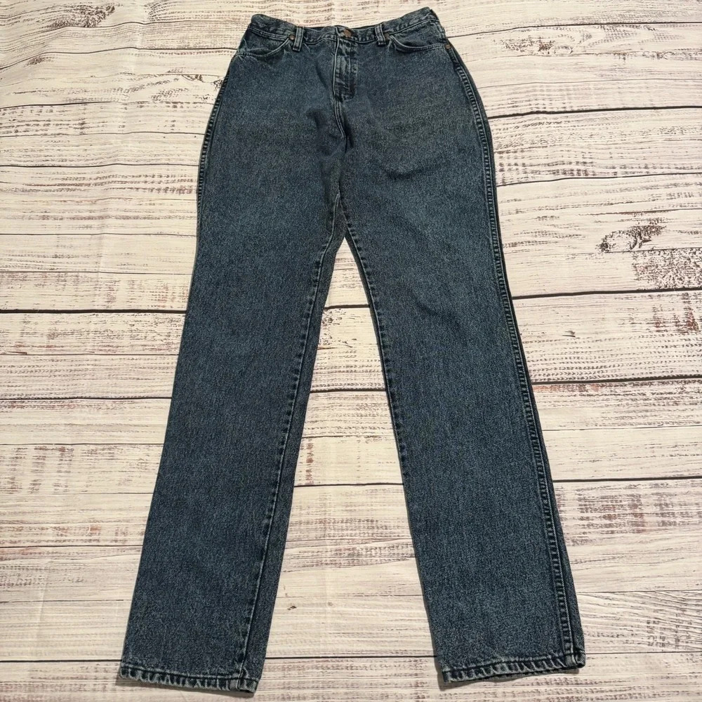 Vintage Wrangler Blue Denim Jeans Pants‎ Made In USA Cotton 1970's Men's 29x34